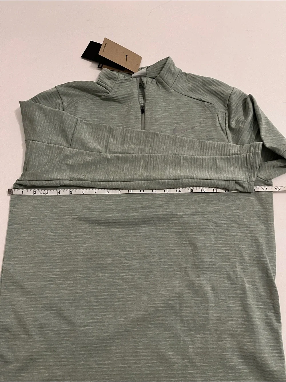 Nike Running Shirt Men's L 1/2 Zip Therma-Fit Repel Grid green thumbholes  $95